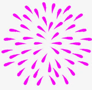 蓝色烟花盛开燃放免抠