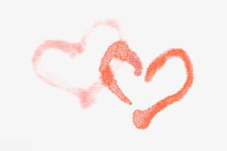 橙色晕染爱情爱心免抠