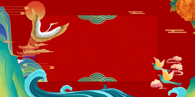 国潮手绘元素底纹背景图高清 国潮手绘元素底纹背景图高清