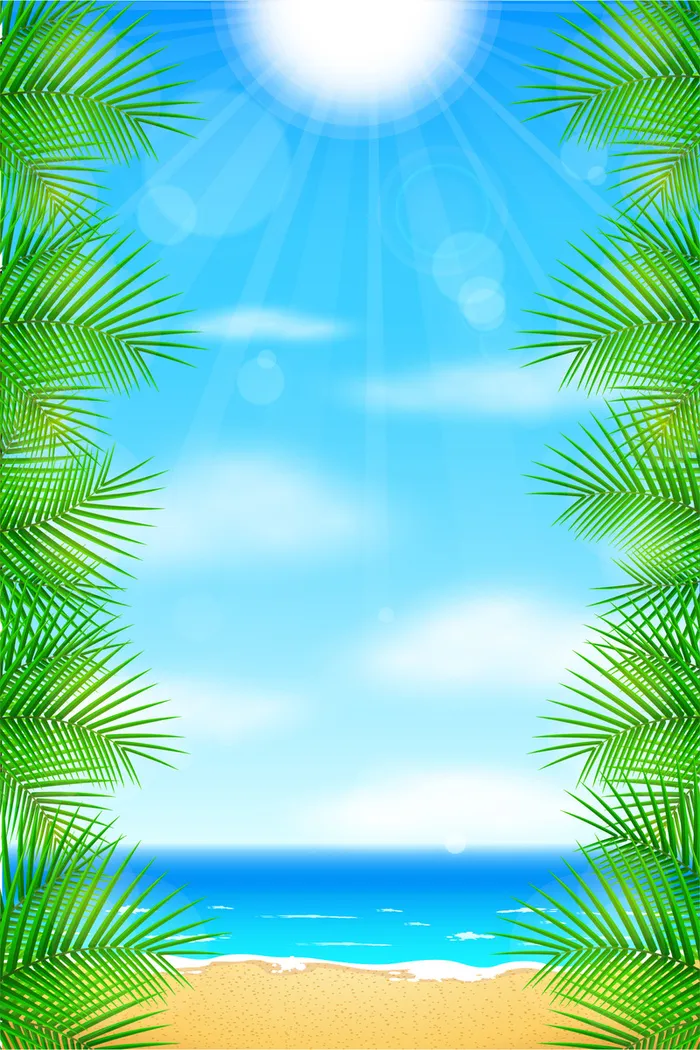 夏季海边清爽背景高清