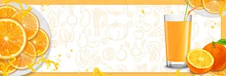 小清新夏季特惠果汁banner高清