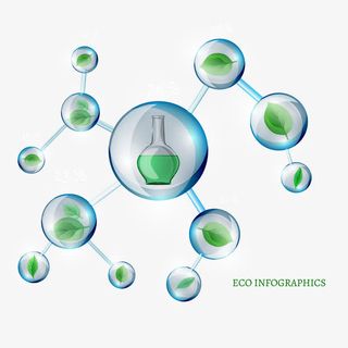 水滴与植物环保免抠