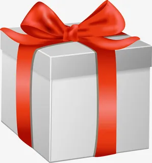 白色礼物盒子免抠