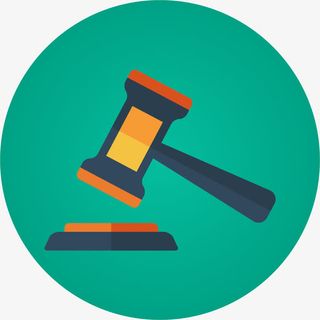 判决敲定的扁平风格图标免抠