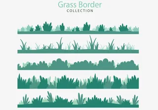 深绿色草坪免抠