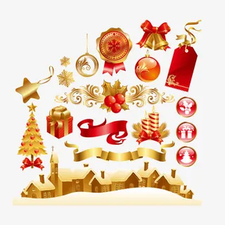 矢量节日装饰素材免抠