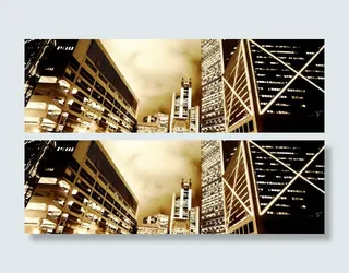 简约大气都市夜景海报背景