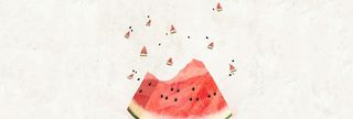 创意西瓜不如跳舞背景图高清