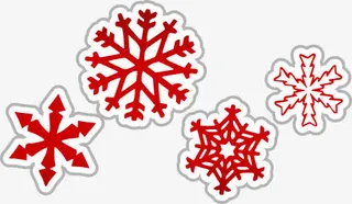红色雪花素材大全免抠