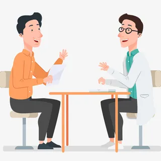 卡通医务医患人员免抠