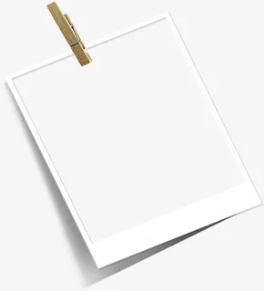 无字卡通白色夹子纸张设计免抠