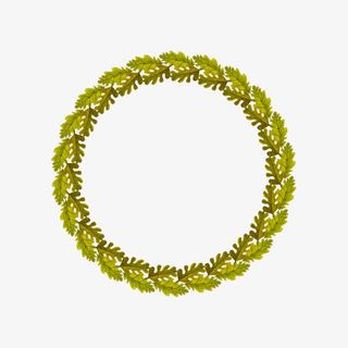 绿色树叶圆环免抠