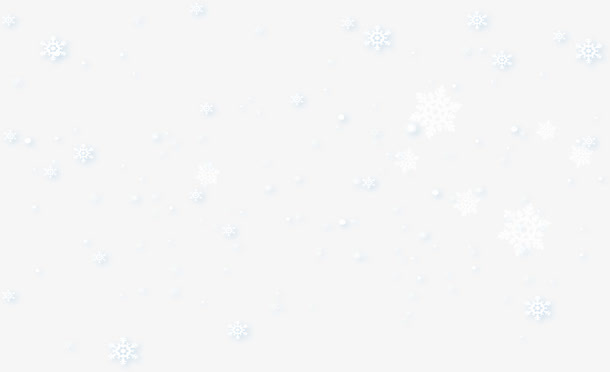 扁平手绘风格白色的雪花飘落免抠