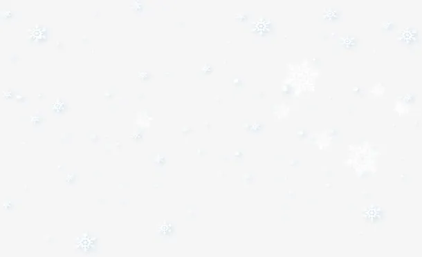 扁平手绘风格白色的雪花飘落免抠