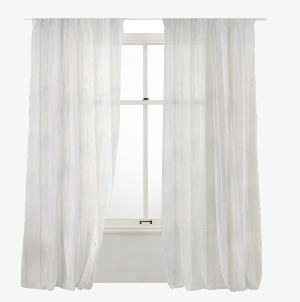 白色的清新干净窗帘免抠背景摄影风景元素