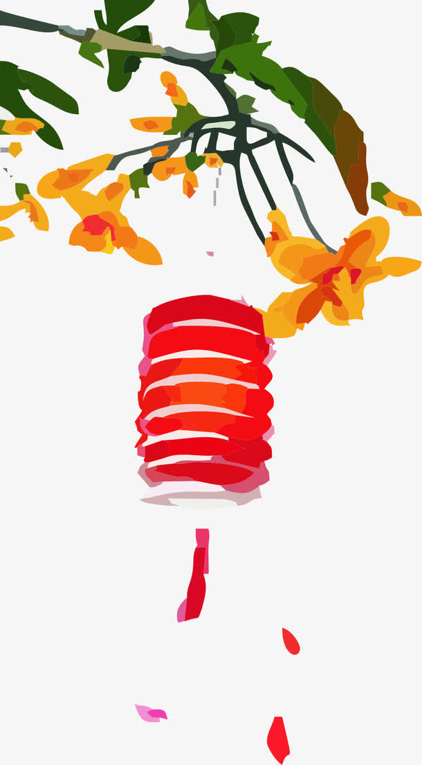 手绘红灯笼免抠