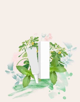 中药牙膏海报背景模板高清