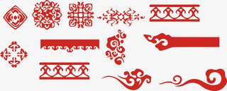 中国传统纹样边框矢量素材免抠