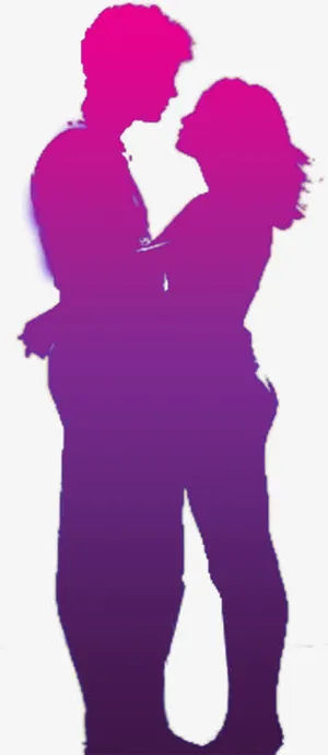 高清渐变人体情侣相对免抠