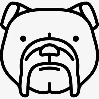 斗牛犬的头图标免抠