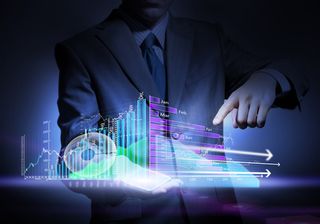 手指图表商务箭头平面广告高清