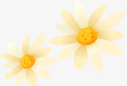 黄色春天纹理花朵免抠