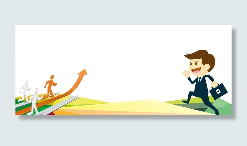 简约街景底纹招聘广告高清