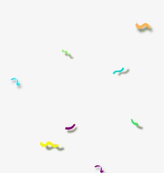 漂浮的彩带免抠