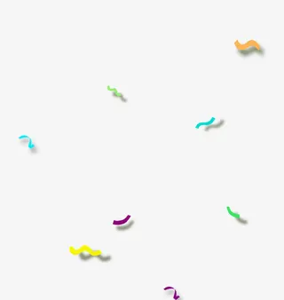 漂浮的彩带免抠