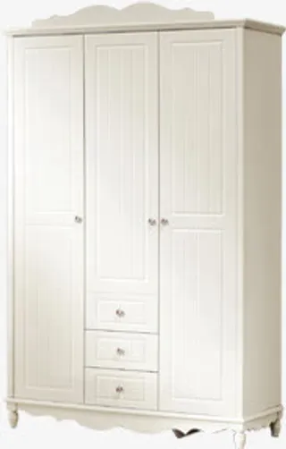 欧式简约浪漫衣柜免抠