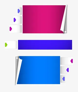 彩色促销标签免抠