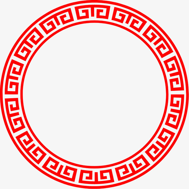 中国传统古典回纹边框元素免抠