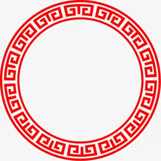 中国传统古典回纹边框元素免抠