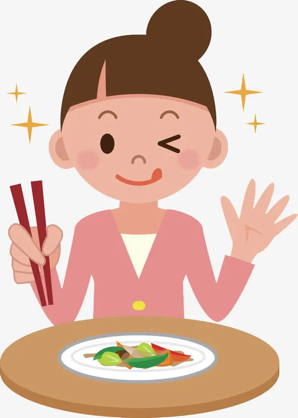 嘴馋的小美女免抠