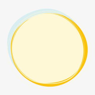 卡通圆形边框纹理免抠