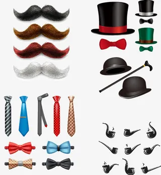 时尚男士饰品矢量免抠