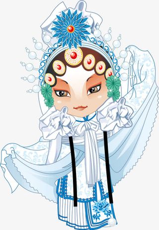 卡通大头京剧人物形象免抠