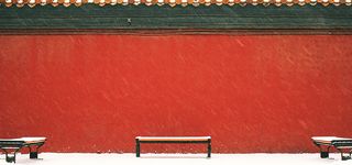 红色城墙背景banner装饰高清