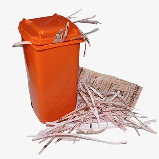 橘色杂乱装饰垃圾回收设计图免抠