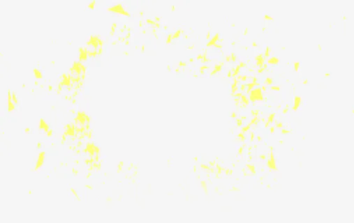 黄色花瓣分散透明免抠
