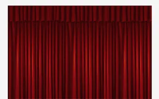 红色幕布免抠