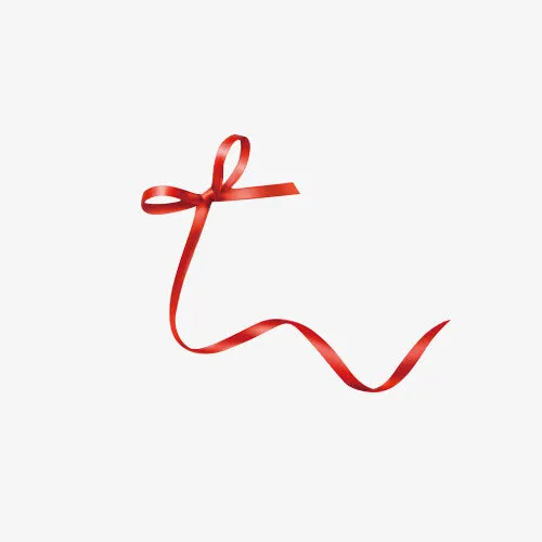 红色飘带装饰图案免抠