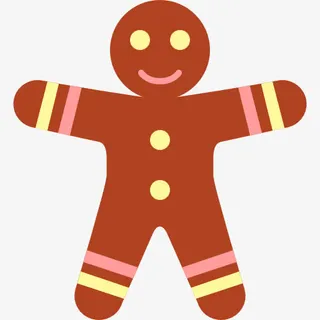 红色卡通姜饼小人海报背景