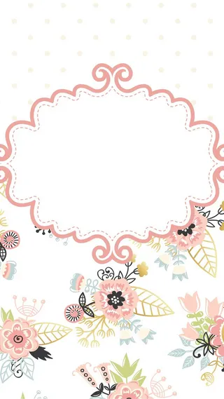 简约花朵请柬H5背景高清