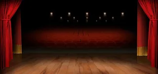 舞台红色中国风电商幕布banner背景高清