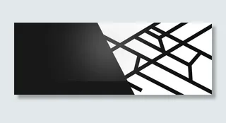 电商黑色几何多边形背景banner高清