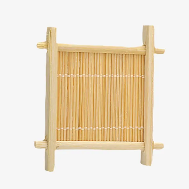 产品实物竹排杯托免抠