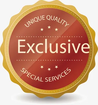 圆形金边质保徽章免抠