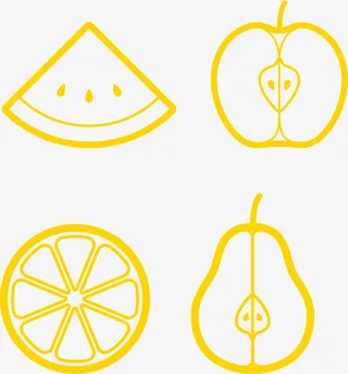 水果线条免抠