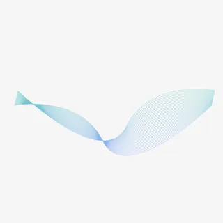 手绘蓝色科技动感线条免抠